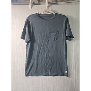 Vuori Shirt Men's S? Green‎ Gray Solid Short Sleeve Top Front Pocket Stretch